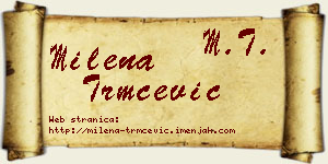 Milena Trmčević vizit kartica